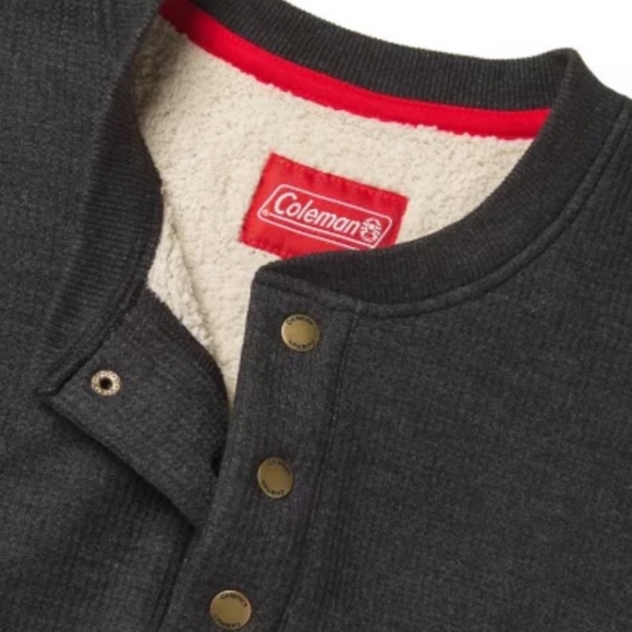 Sherpa Lined Waffle Henley Coleman’s XL MEN - Picture 2 of 7